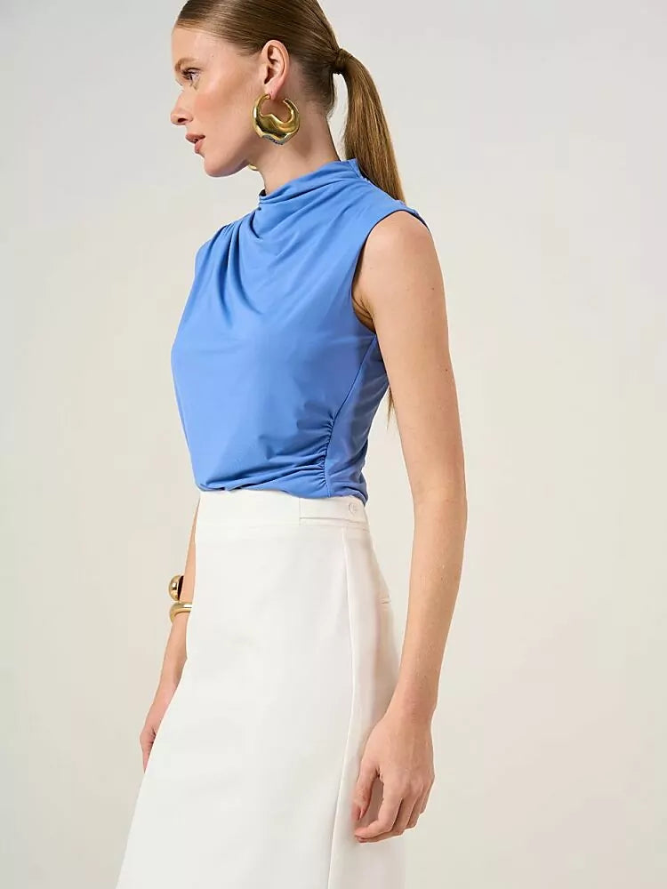 San Diego Straight Skirt in Off White Tailoring