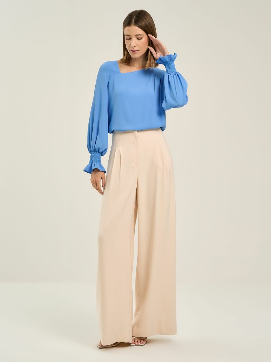 Pantalona Pants in Beige Viscose Tailoring