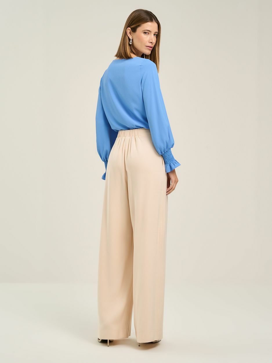 Pantalona Pants in Beige Viscose Tailoring